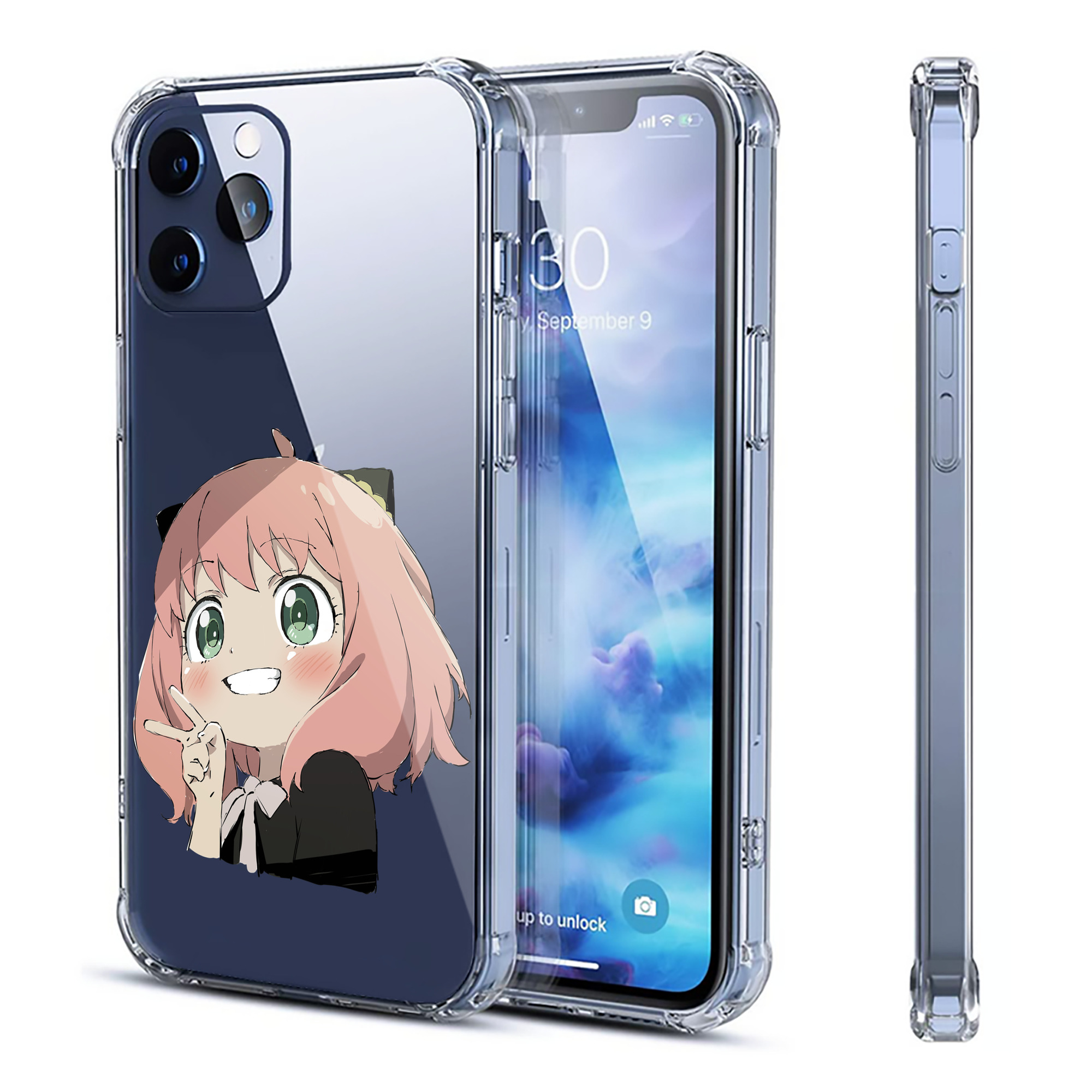 （画像用） SPY×FAMILY间谍家家酒 【iPhone 12シリーズ対応】透明スマホケース（クリアソフトケース）